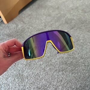 ShadyRays Rival Barstool Sports Yellow and Purple Sports Sunglasses